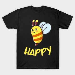 Bee Happy Funny Bee Beekeeper Gift T-Shirt